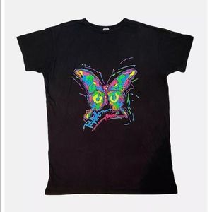 Vintage Hugger Oversize Single Stitch T Shirt Papillon Butterfly Hawaii One Size